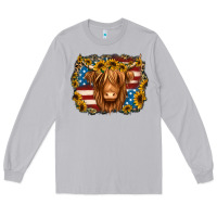 Moon Dust 4th of july shaggy cow Long Sleeve Tee - Jasminsmagicworld
