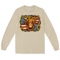 Mushroom 4th of july shaggy cow Long Sleeve Tee - Jasminsmagicworld