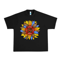Black firefighter sunflower Urban Heavy Tee - HRA Design Shop