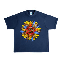Navy firefighter sunflower Urban Heavy Tee - HRA Design Shop