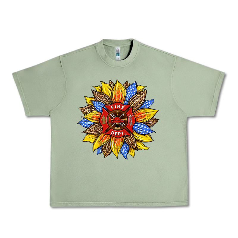 Firefighter Sunflower Urban Heavy Tee by HRA Design Shop | Teevron