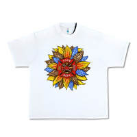 White firefighter sunflower Urban Heavy Tee - HRA Design Shop
