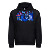Black Colon Cancer coffee cups blue ribbon Urban Hoodie - NancyCooperArtShop