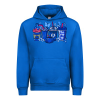 Cobalt Colon Cancer coffee cups blue ribbon Urban Hoodie - NancyCooperArtShop