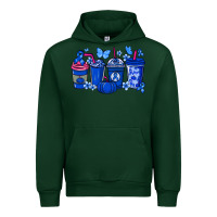 Forest Green Colon Cancer coffee cups blue ribbon Urban Hoodie - NancyCooperArtShop