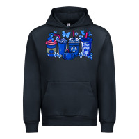 Navy Colon Cancer coffee cups blue ribbon Urban Hoodie - NancyCooperArtShop
