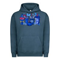 Pigment Midnight Navy Colon Cancer coffee cups blue ribbon Urban Hoodie - NancyCooperArtShop