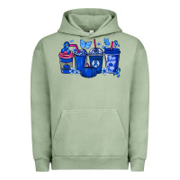 Pigment Oil Green Colon Cancer coffee cups blue ribbon Urban Hoodie - NancyCooperArtShop