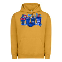 Pigment Peanut Butter Colon Cancer coffee cups blue ribbon Urban Hoodie - NancyCooperArtShop