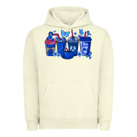 Pigment Pistachio Colon Cancer coffee cups blue ribbon Urban Hoodie - NancyCooperArtShop