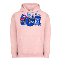 Pigment Salmon Colon Cancer coffee cups blue ribbon Urban Hoodie - NancyCooperArtShop