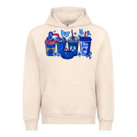 Sandshell Colon Cancer coffee cups blue ribbon Urban Hoodie - NancyCooperArtShop