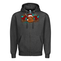 Charcoal Heather christmas mom highland cow Zipper Hoodie - BarkalooDesign