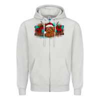 Dove Grey christmas mom highland cow Zipper Hoodie - BarkalooDesign