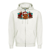 Oatmeal Heather christmas mom highland cow Zipper Hoodie - BarkalooDesign