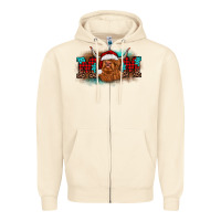Sandshell christmas mom highland cow Zipper Hoodie - BarkalooDesign