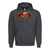Smoke christmas mom highland cow Zipper Hoodie - BarkalooDesign