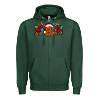 Sports Green christmas mom highland cow Zipper Hoodie - BarkalooDesign