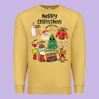 Merry Christmas Premium Sweatshirt Designed By Maliassmallbusiness