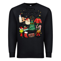 Black merry christmas Premium Sweatshirt - MaliasSmallBusiness