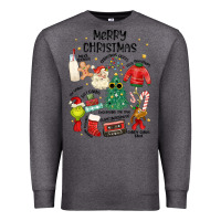 Charcoal Heather merry christmas Premium Sweatshirt - MaliasSmallBusiness
