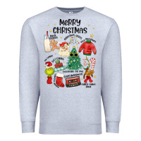 Heather Grey merry christmas Premium Sweatshirt - MaliasSmallBusiness