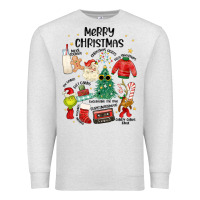 Oatmeal Heather merry christmas Premium Sweatshirt - MaliasSmallBusiness