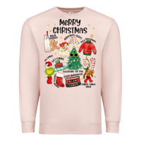 Pale Pink merry christmas Premium Sweatshirt - MaliasSmallBusiness
