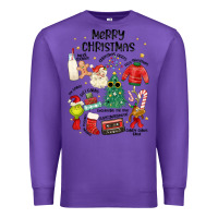 Purple merry christmas Premium Sweatshirt - MaliasSmallBusiness
