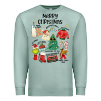Seafoam merry christmas Premium Sweatshirt - MaliasSmallBusiness