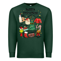 Sports Green merry christmas Premium Sweatshirt - MaliasSmallBusiness