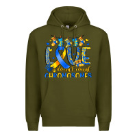 Army Green love doesn t count chromosomes Premium Hoodie - Artiststas