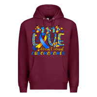 Burgundy love doesn t count chromosomes Premium Hoodie - Artiststas