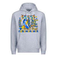 Heather Grey love doesn t count chromosomes Premium Hoodie - Artiststas