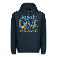 Navy love doesn t count chromosomes Premium Hoodie - Artiststas