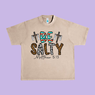 Be Salty Matthew 5. 13 Urban Heavy Tee Designed By Cowhidedigitalart