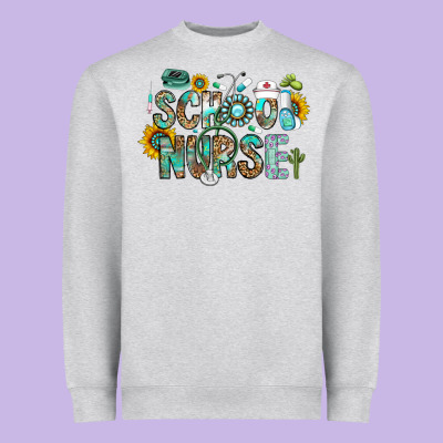 School Nurse Heavyweight Sweatshirt Designed By Cowhidedigitalart