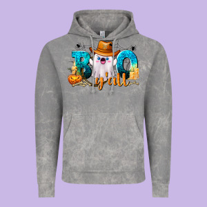 Boo Y'all Vintage Hoodie Designed By Texasbilliewilder