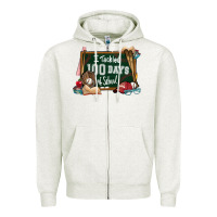 Oatmeal Heather I tacked 100 days school Baseball Zipper Hoodie - NancyCooperArtShop