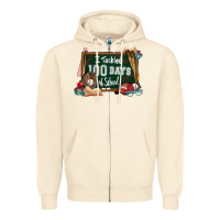 Sandshell I tacked 100 days school Baseball Zipper Hoodie - NancyCooperArtShop