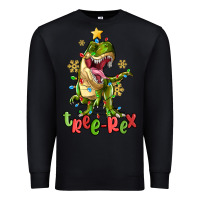 Black tree rex trex christmas dinosaur Premium Sweatshirt - MaliasSmallBusiness