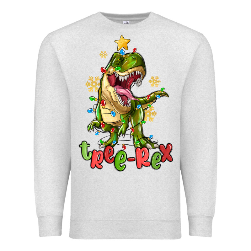Tree Rex Trex Christmas Dinosaur Premium Sweatshirt by MaliasSmallBusiness | Teevron