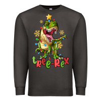 Smoke tree rex trex christmas dinosaur Premium Sweatshirt - MaliasSmallBusiness