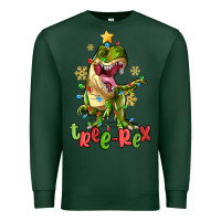 Sports Green tree rex trex christmas dinosaur Premium Sweatshirt - MaliasSmallBusiness