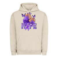 Pigment French Oak Hope lavender ribbon all cancers Urban Hoodie - NancyCooperArtShop