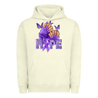 Pigment Pistachio Hope lavender ribbon all cancers Urban Hoodie - NancyCooperArtShop
