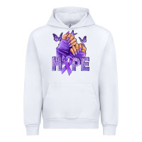 White Hope lavender ribbon all cancers Urban Hoodie - NancyCooperArtShop