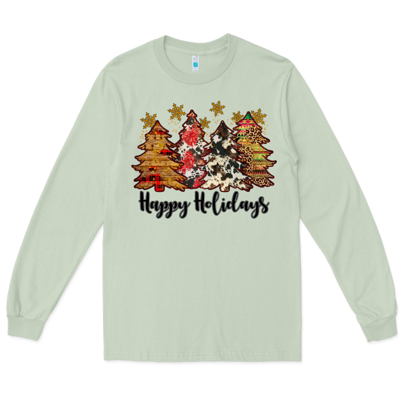 Happy Holidays Long Sleeve Tee by JahusDesignShop | Teevron