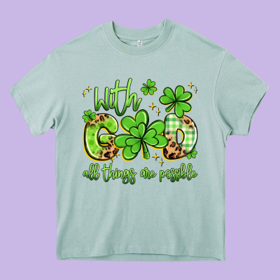 With God All Things Are Possible Heavy Core Tee Designed By Artiststas