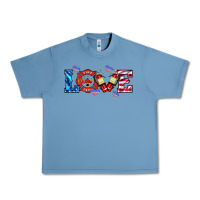 Pebble Blue firefighter love Urban Heavy Tee - HRA Design Shop